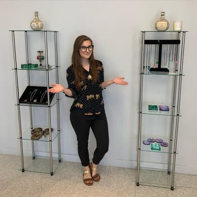 Jess creating jewelry